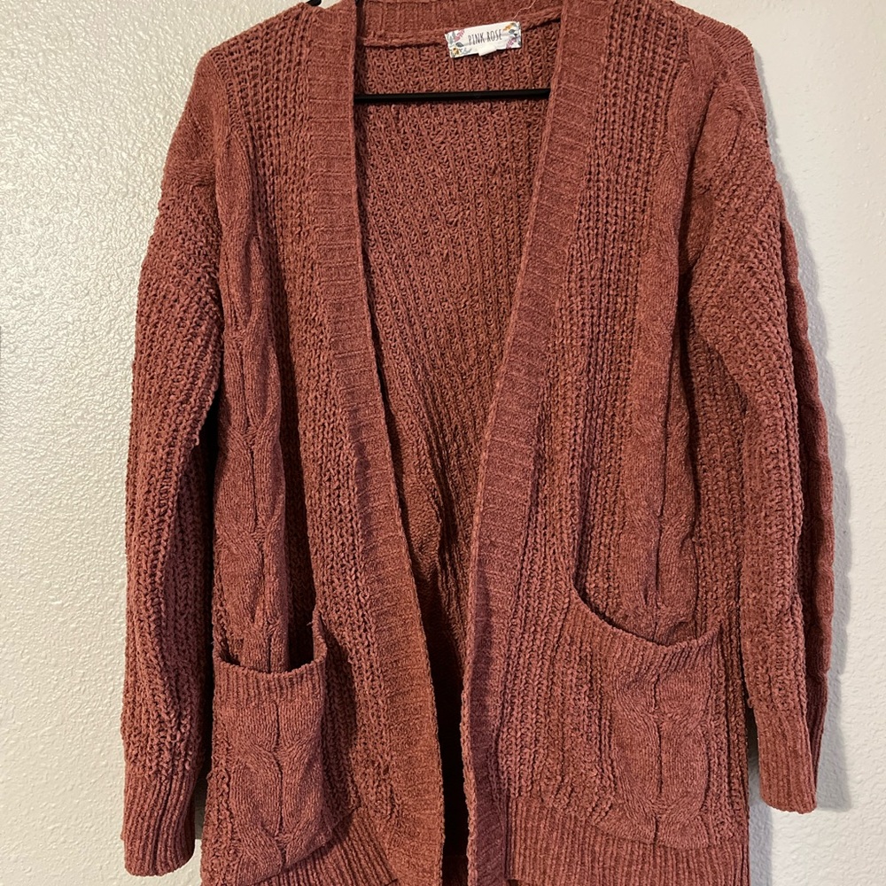Women’s dark pink cardigan